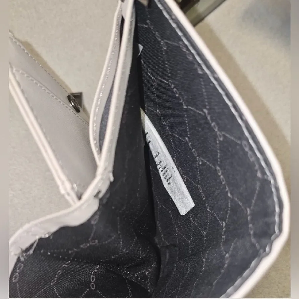 *Aldo* Light Gray Wallet with Black Corners EUC